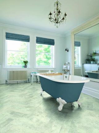 This Grey Luxury VInyl Flooring Ties a New Home Build Together