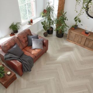 Van Gogh Herringbone Grey Brushed Oak