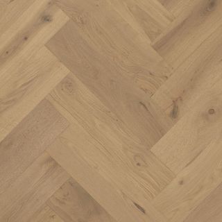 Heartwood Oak Herringbone Scandi Brushed and Matt Lacquered