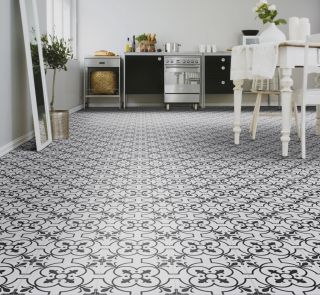 Cream Beige Stone Tile Effect Vinyl Flooring Kitchen Bathroom Lino 2m 3m 4m  Wide