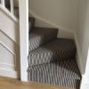 black and cream striped stair carpet