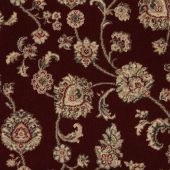 Oban Bordeaux Floral Carpet