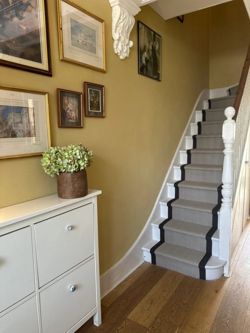 John Lewis Flatweave in Sand Chevron