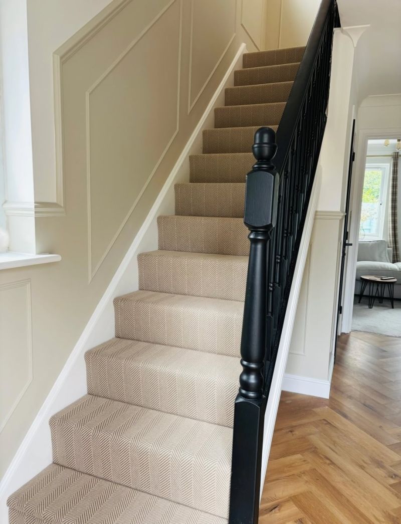 John Lewis Flatweave in the shade Chevron Cream