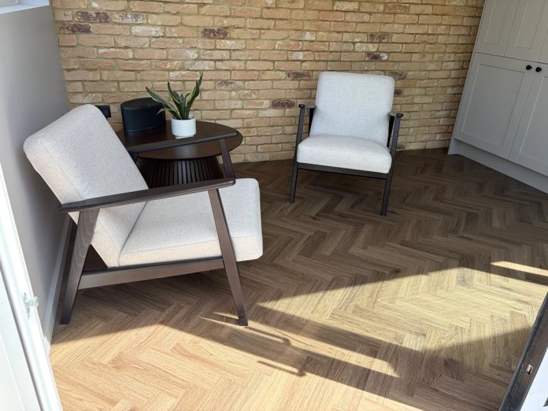 Finesse Luxury Vinyl Tiles in Parquet Sherman Dryback