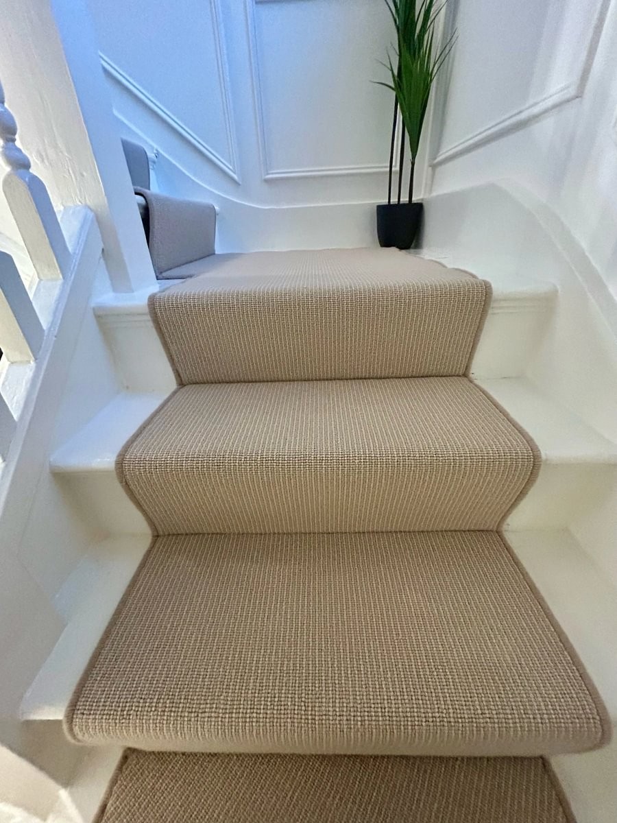 Scirocco - Wheat Stripe Beige Stairs