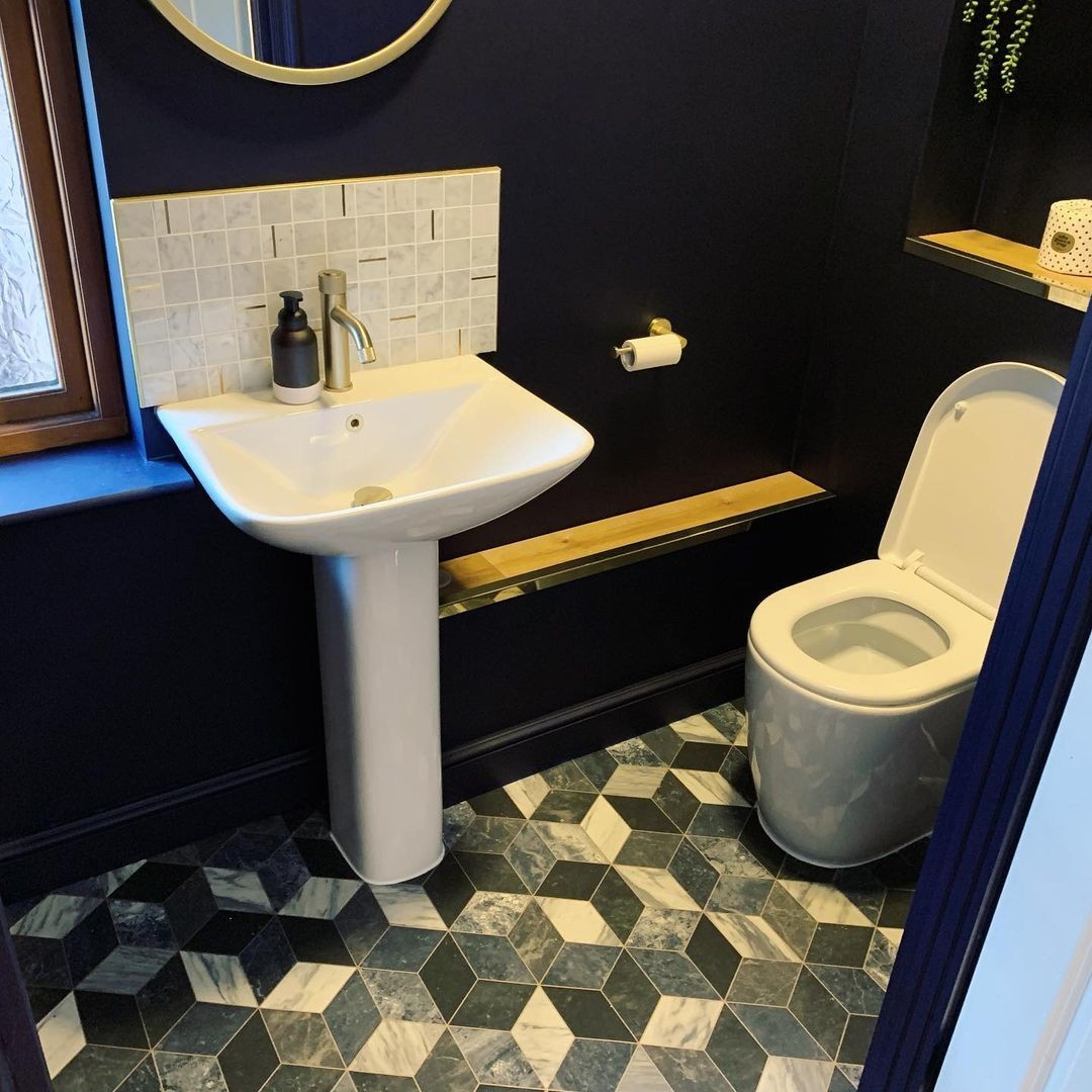 Encanto - Prism Blue  Multicoloured Bathroom