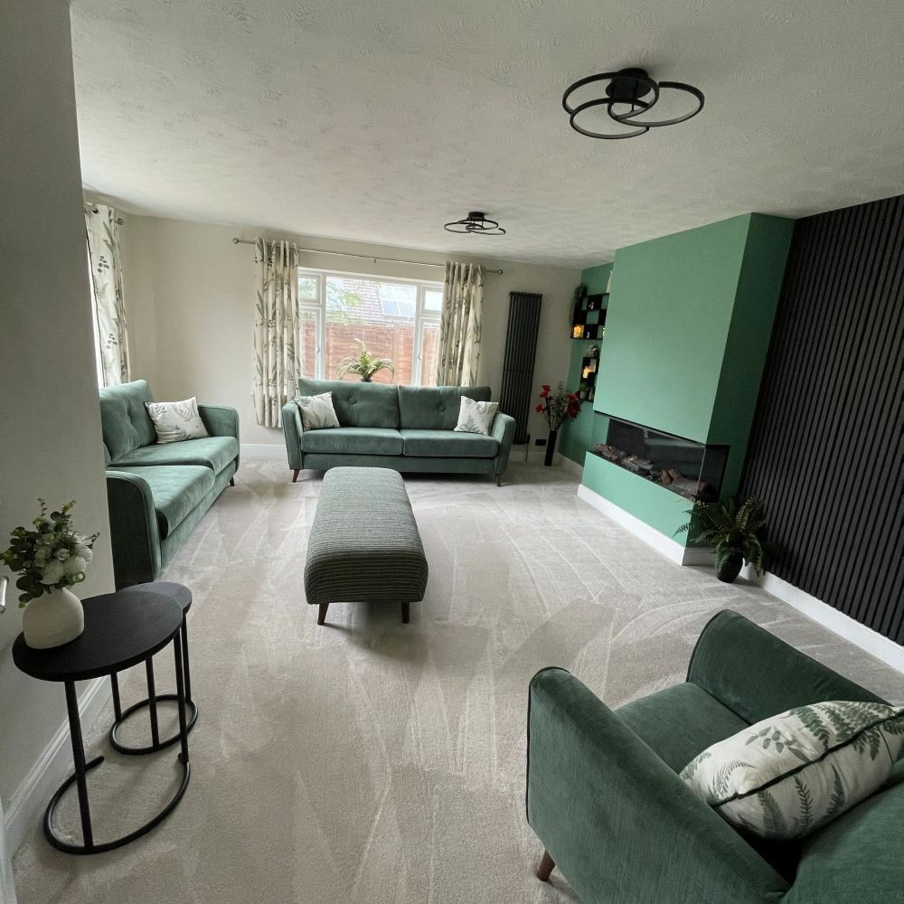 Detroit - Linen Beige Living Room